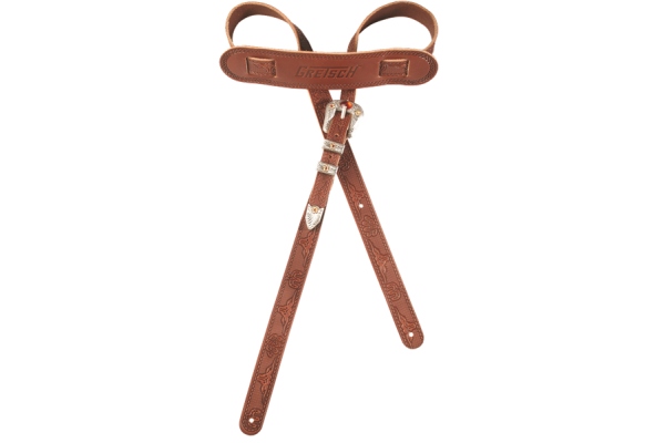 Gretsch Guitars Vintage Tooled Leather Guitar Strap Walnut