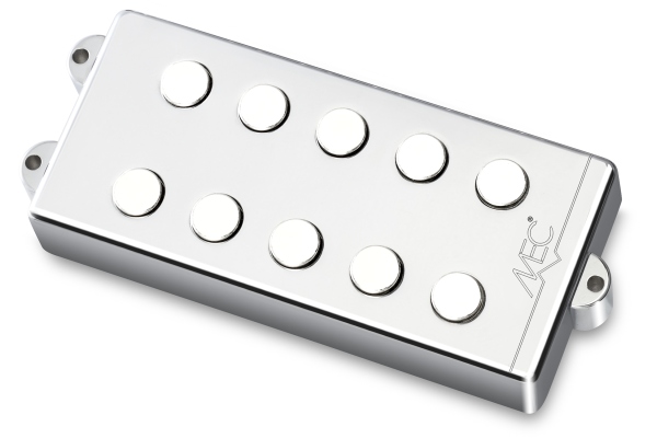  Passive MM-Style Bass Pickup, Metal Cover, 5-String, Neck - Chrome