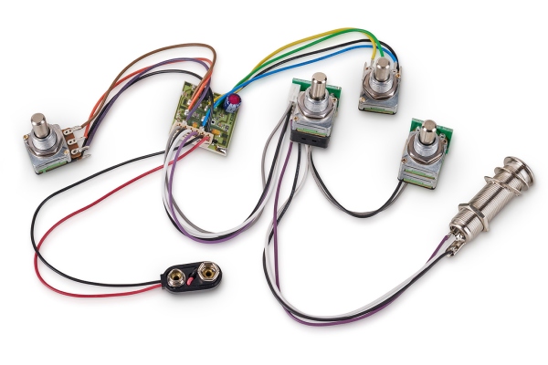MEC Pickups  60014 - Active BEC 2 Electronics For Passive Pickups (Vol PP / Bal / T / B)