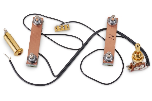  60090 G LH - Passive Electronics For Passive Pickups (Vol / Vol / Tone / Tone) w/ Toggle Switch - Gold - Lefthand