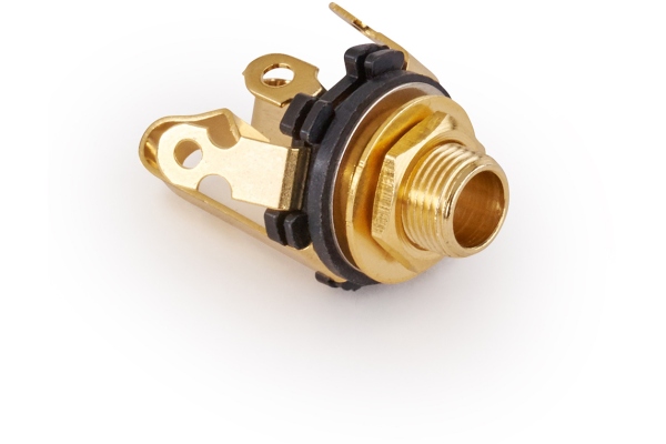 MEC Pickups  Open 6.3 mm / 1/4 Stereo Jack Socket - Gold