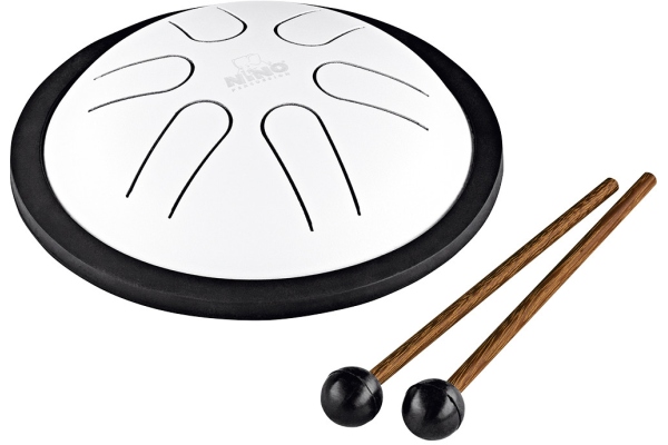 Nino Percussion Mini Melody Steel Tongue Drum 5.5 White