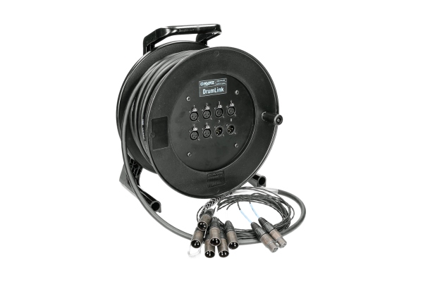 DrumLink 6/2 - 6x XLR 3p F/M + 2x XLR 3p M/F8-channel - analog multicore drum - single ground - 25 m