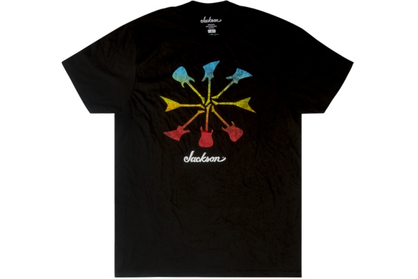 Jackson Guitar Shapes T-Shirt Black S Jackson Guitar Shapes T-Shirt Black S