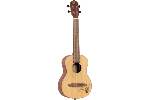 Tenor Ukulele - Bonfire Series - Natural Spruce - laser engraved