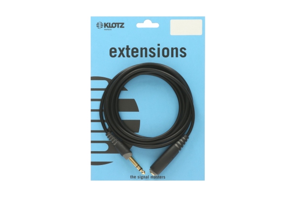 Klotz lightweight headphone extension TRS 6.3 mm - TRS socket 6.3 mm - 6 m