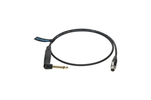 premium instrument cable for bodypack transmitters by ShureTQG (mini XLR 4p) - jack mono, gold plated - jack angled - TQG