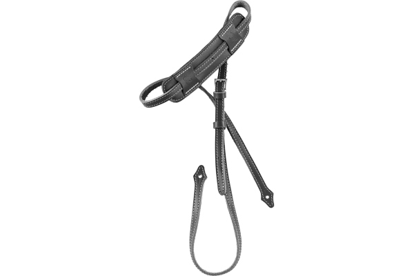 Deluxe Mandolinstrap Leather with Shoulderpart Black