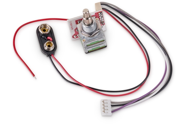  2-Way Electronics, for Active Pickups, Bass / Treble Stacked only, Lefthand