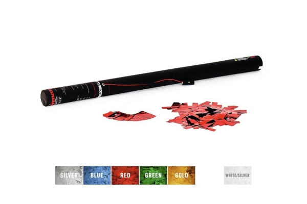 Electric Confetti Cannon 80cm, red metallic