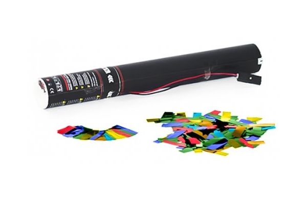 Electric Confetti Cannon 50cm, multicolor metallic